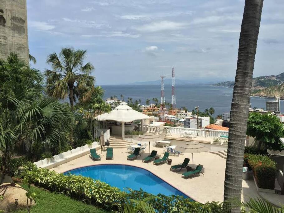 Villa Palmitas Acogedor Departamento Nivel Piscina Gigante Jardines Acapulco Eksteriør billede