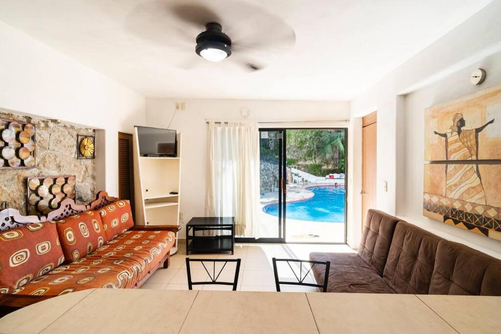 Villa Palmitas Acogedor Departamento Nivel Piscina Gigante Jardines Acapulco Eksteriør billede