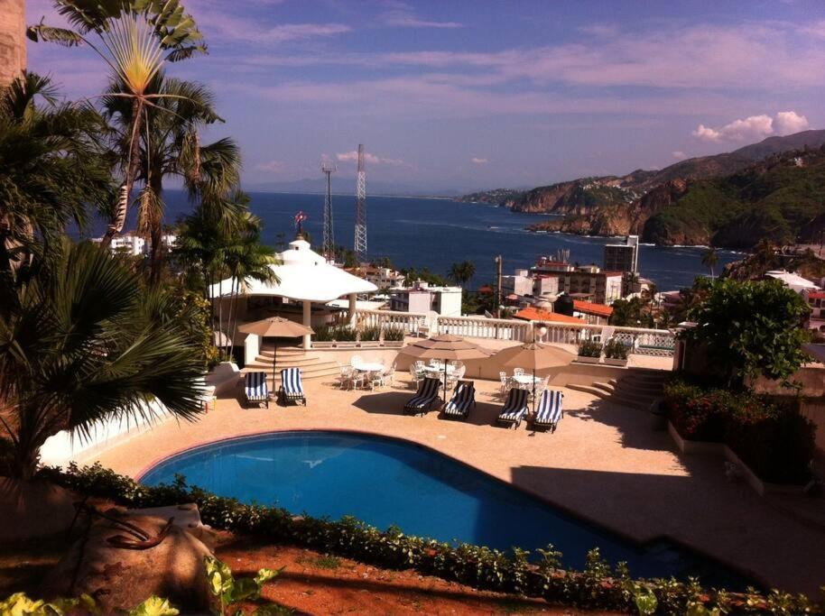 Villa Palmitas Acogedor Departamento Nivel Piscina Gigante Jardines Acapulco Eksteriør billede