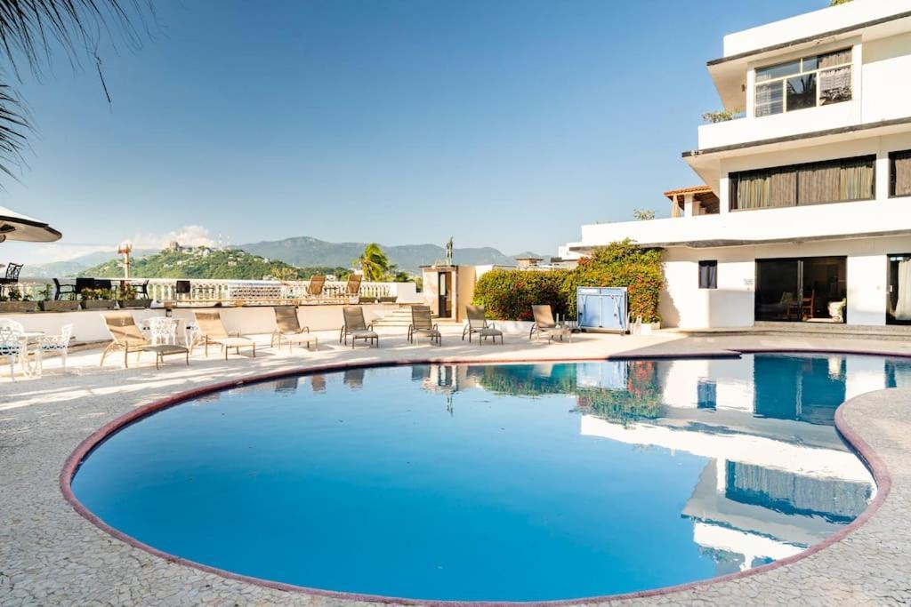 Villa Palmitas Acogedor Departamento Nivel Piscina Gigante Jardines Acapulco Eksteriør billede