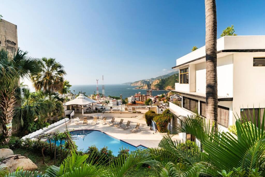 Villa Palmitas Acogedor Departamento Nivel Piscina Gigante Jardines Acapulco Eksteriør billede